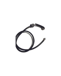 ENSEMBLE BOYAU ET DOUCHETTE STYLE TELEPHONE NOIR