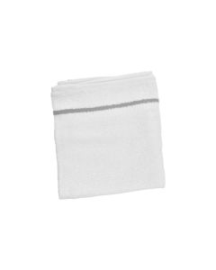 BABYLISSPRO SERVIETTE BLANCHE BANDE GRIS 16X30 PQT12