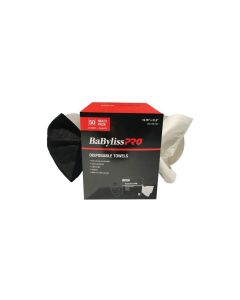 BABYLISSPRO SERVIETTES JETABLES NOIR ET BLANC BTE50